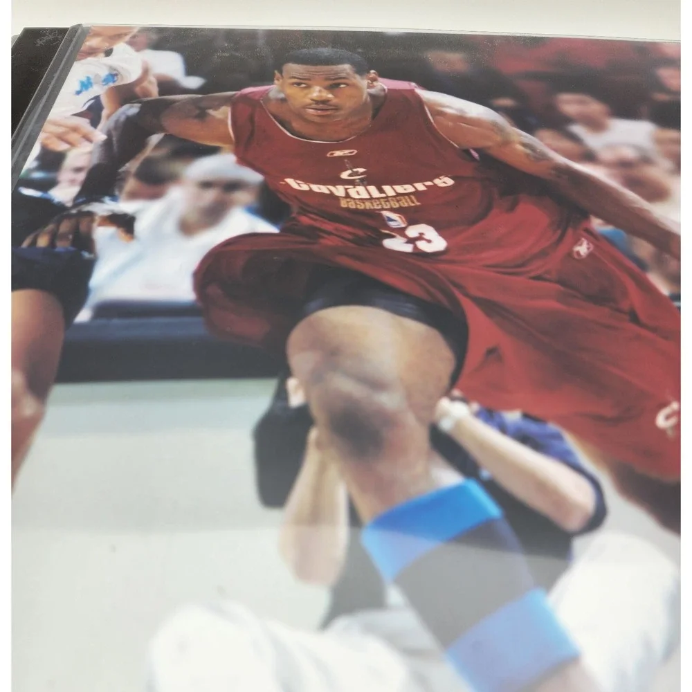 LABRON JAMES WALL‎ PLAQUE KING JAMES CLEVELAND CAVALIERS MARBLED FRAMED